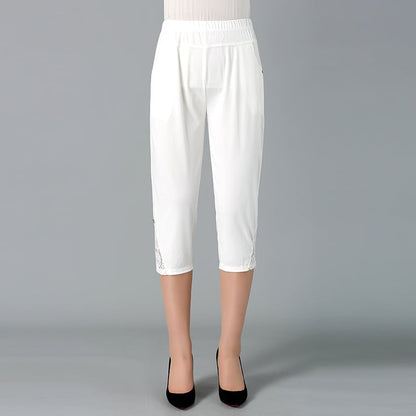 High Waist Stretch Shorts for a Slim Fit